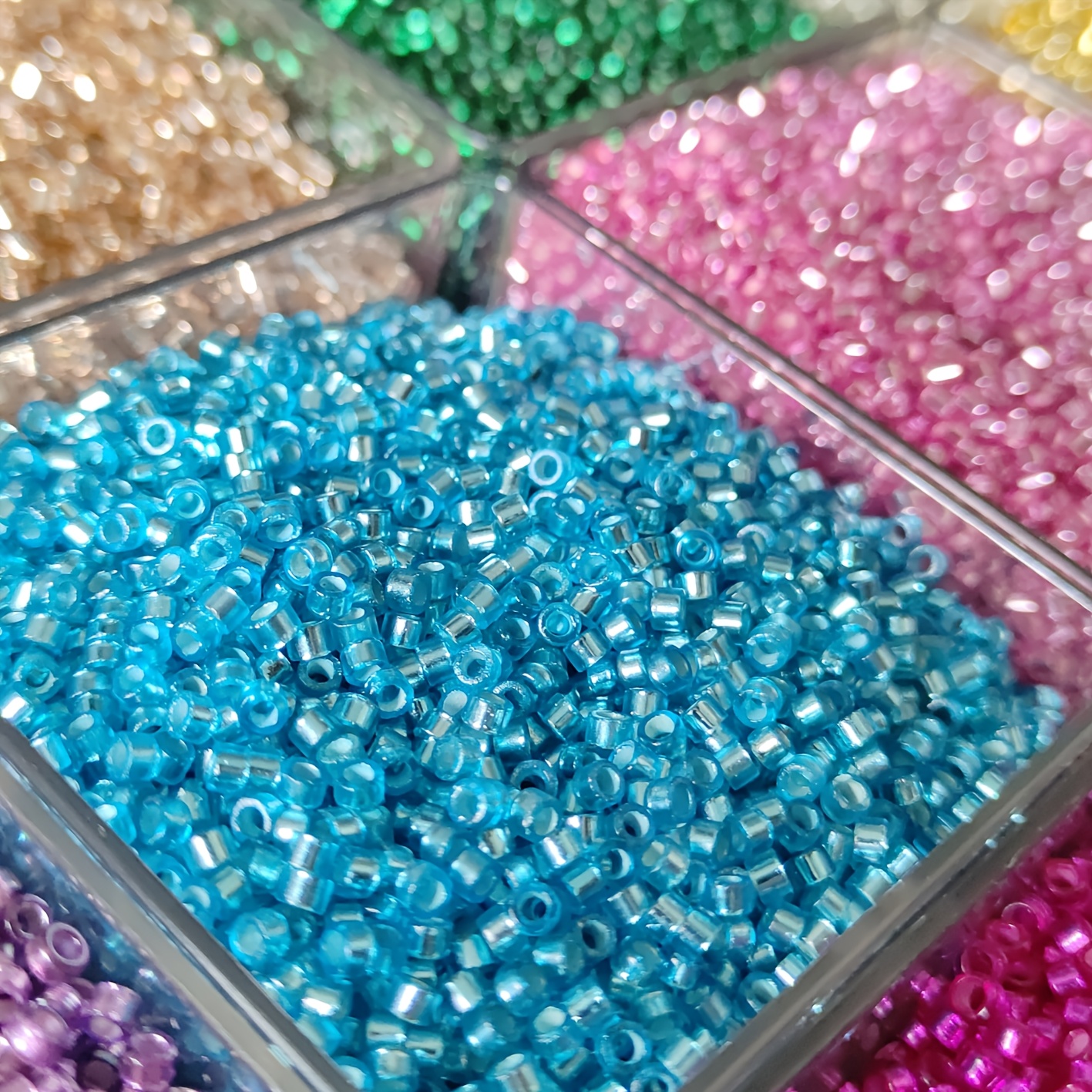 38g Vibrant Multicolor Seed Beads for DIY Projects